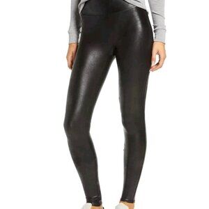 Spanx Faux Leather Leggings 2437Q Black Women’s XL Petite Career Grunge Classic